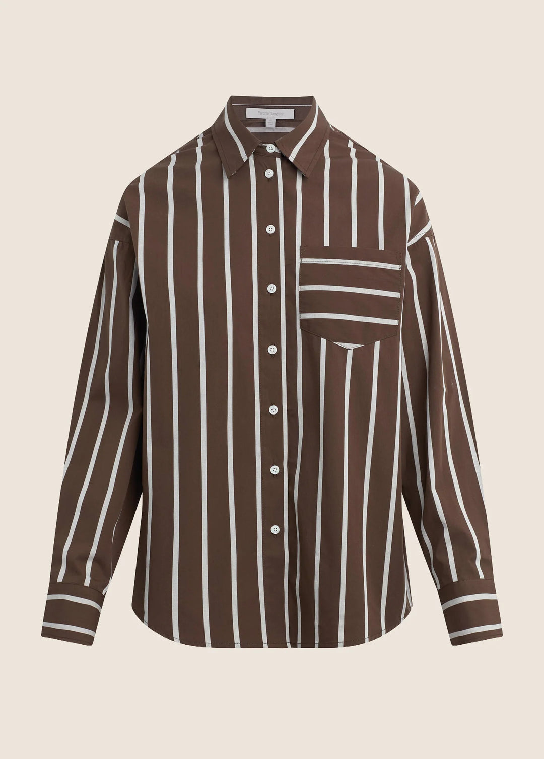 The Beau Shirt - Ganache White Stripe