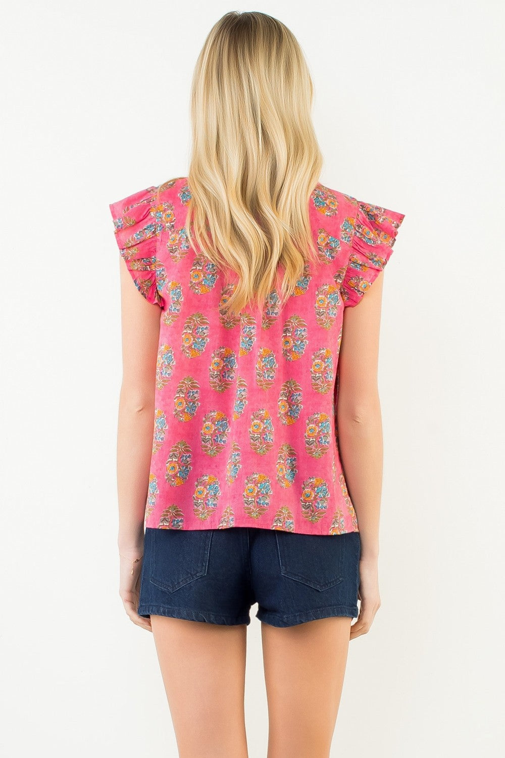 coral-print-blouse-women