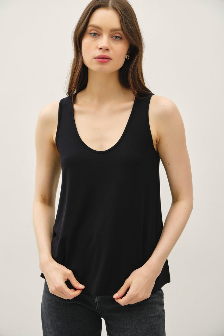 Flowy Luxe Tank Black