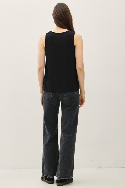 Flowy Luxe Tank Black