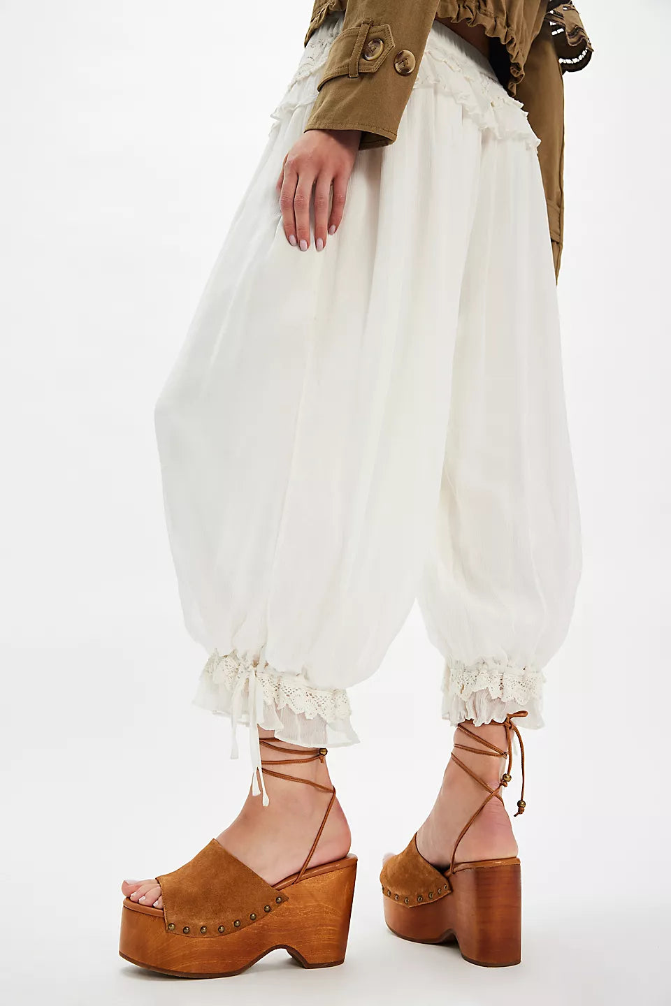 Free People Front Row Wrap Platform Clogs – Vachetta Voyage Suede