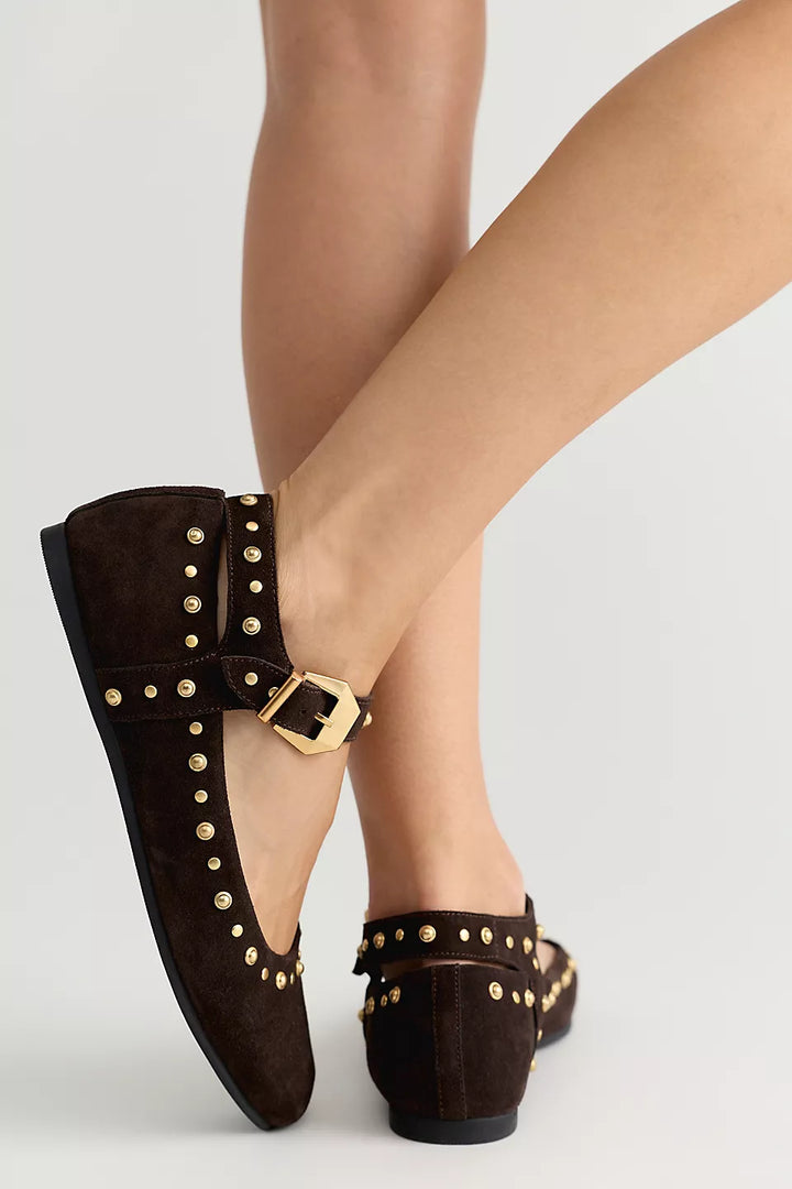 Mystic Halo Mary Jane Espresso Suede