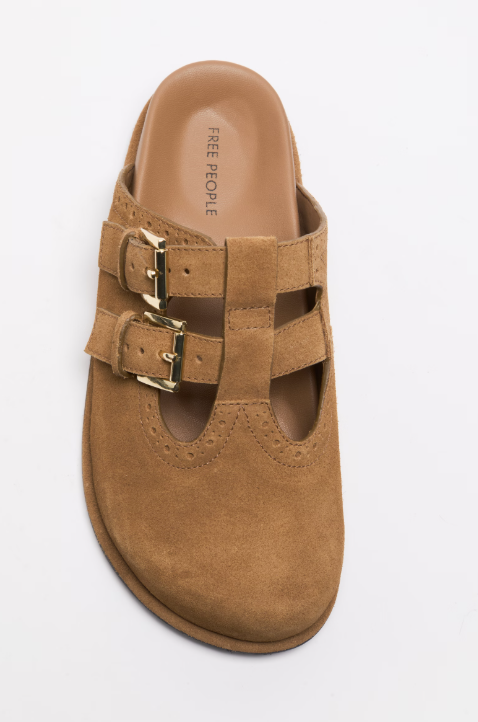 Shoreditch Buckle Mule - Camel Suede