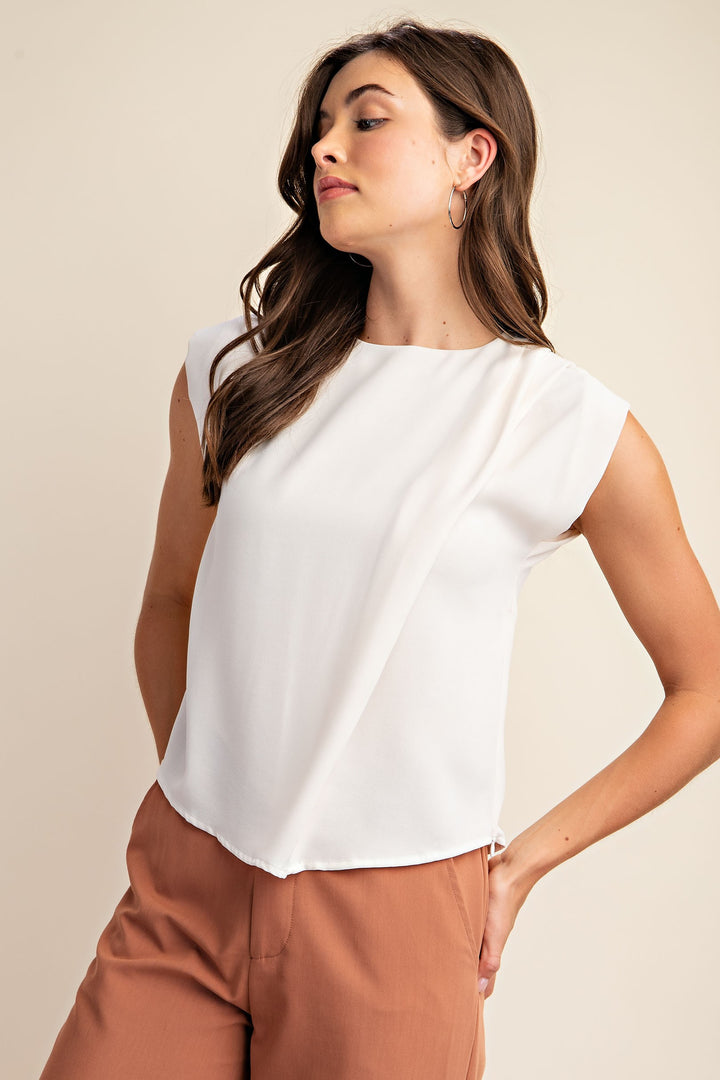 Pleated Draped Blouse