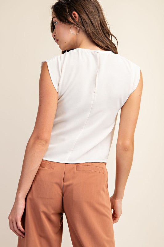 Pleated Draped Blouse