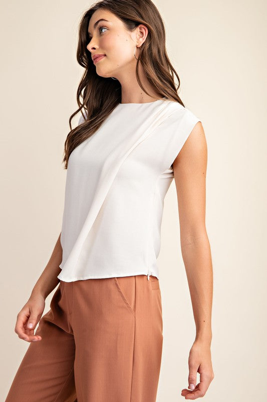 Pleated Draped Blouse