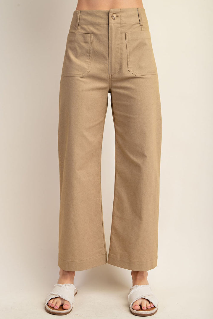 Briley Cropped Pants Khaki