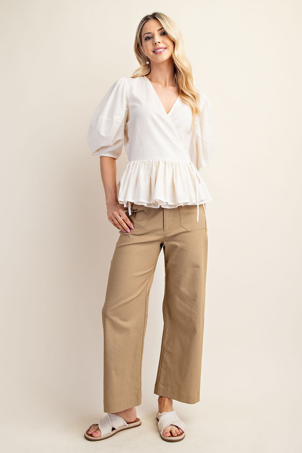Briley Cropped Pants Khaki