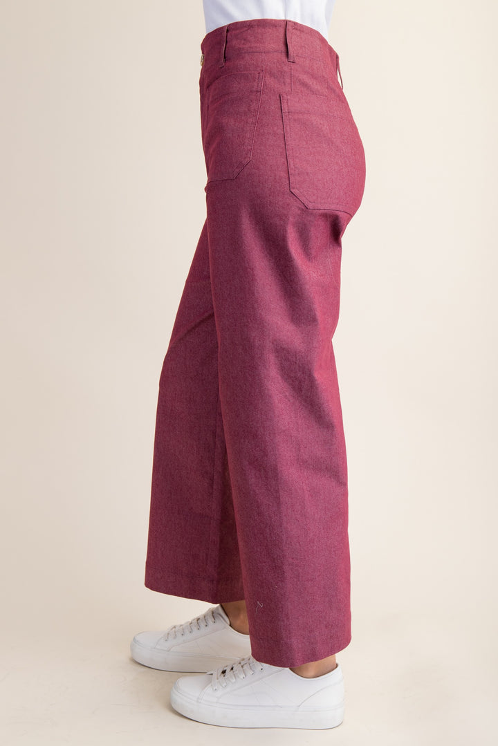 Briley Cropped Pants Wine