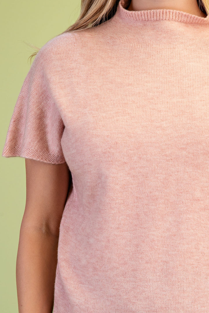Wrenly Mock Neck Top Blush