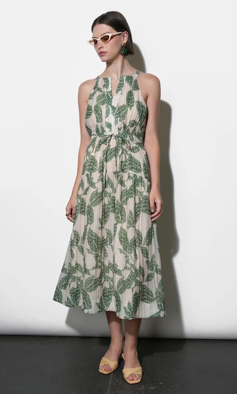 Greylin Veneria Halter Midi Dress