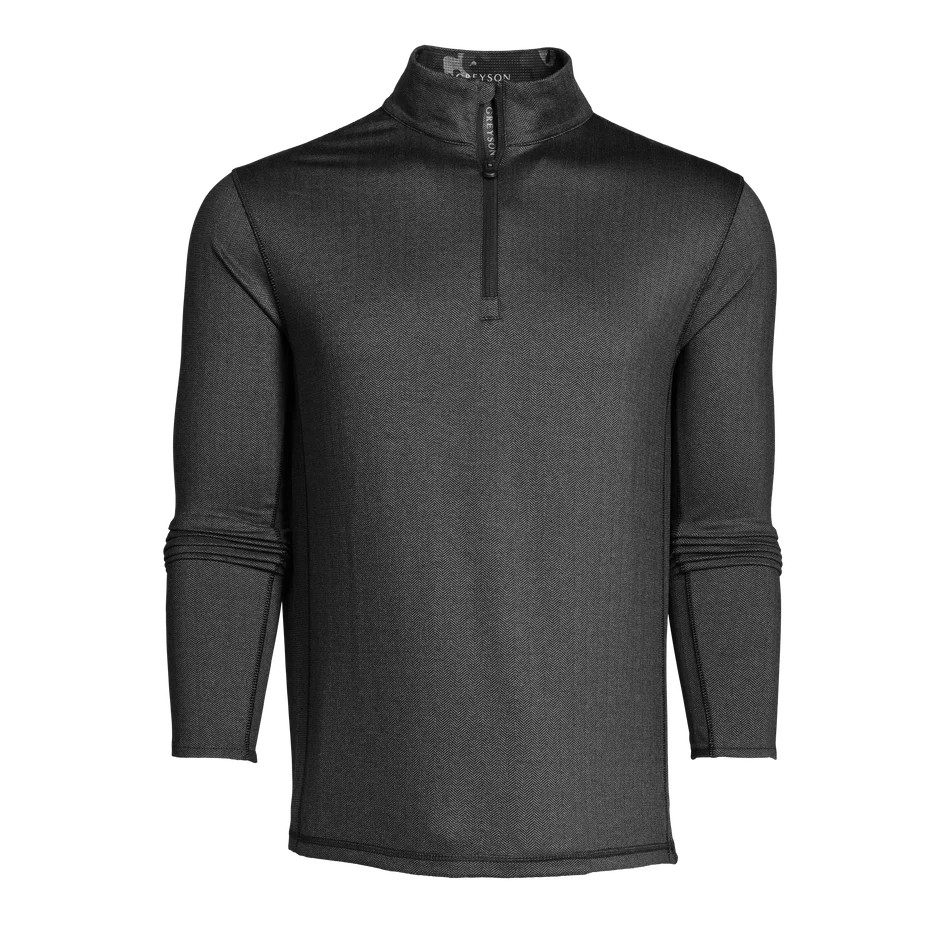 Greyson Colorado Herringbone 1/4 Zip – Black