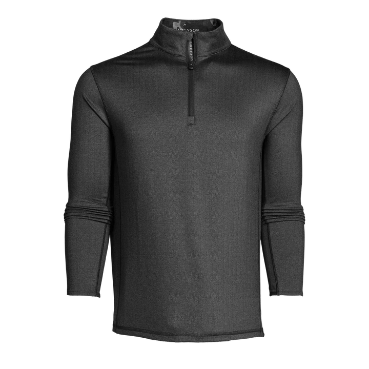 Greyson Colorado Herringbone 1/4 Zip – Black