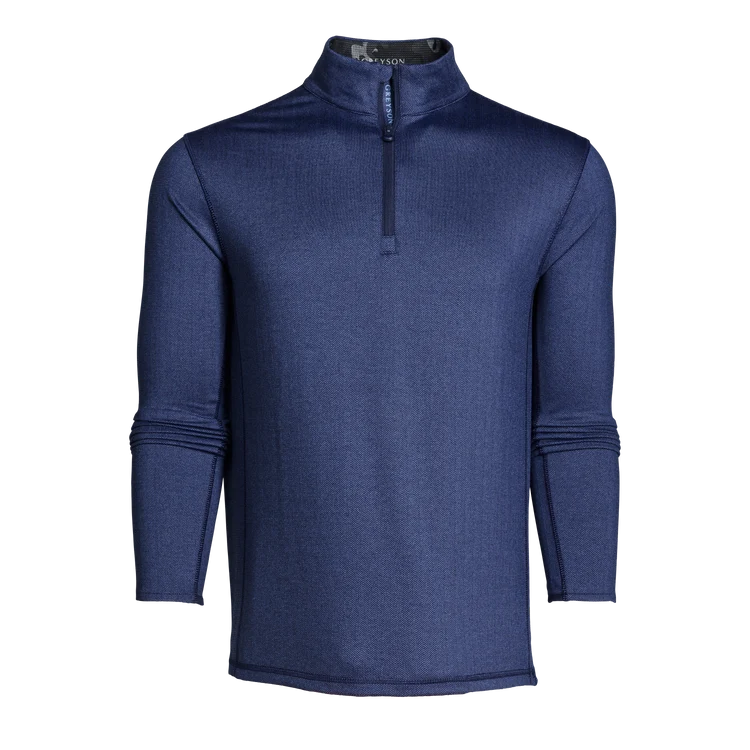 Greyson Colorado Herringbone 1/4 Zip – Navy