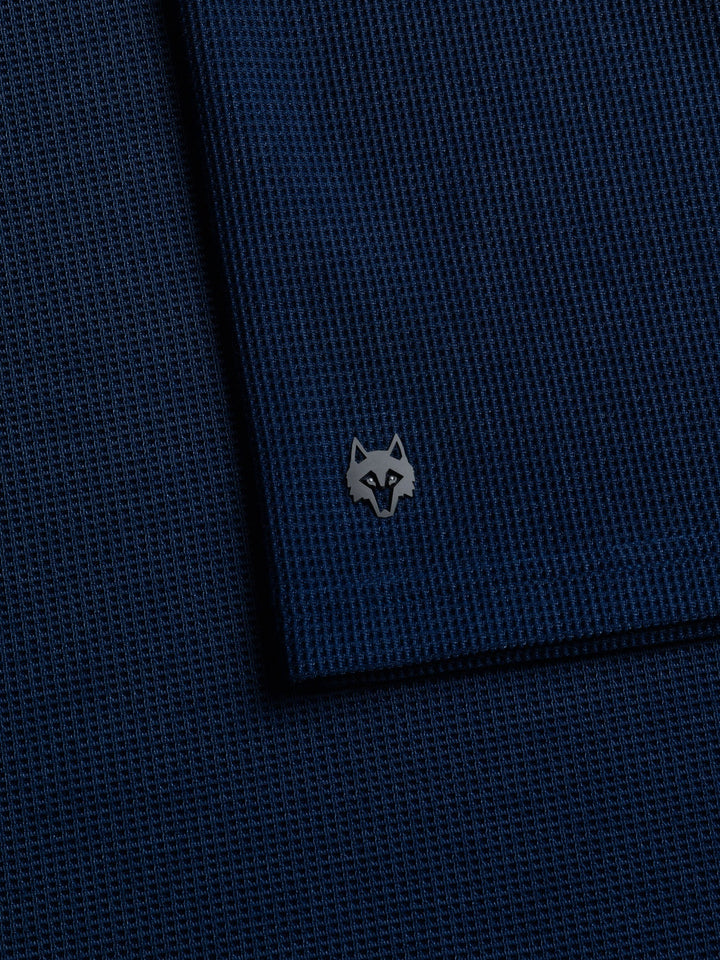 Traverse Waffle Hoodie - Maltese Blue