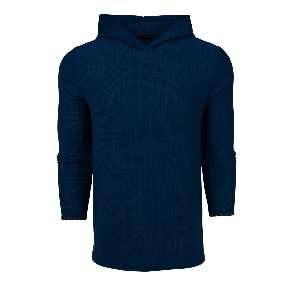 Traverse Waffle Hoodie - Maltese Blue
