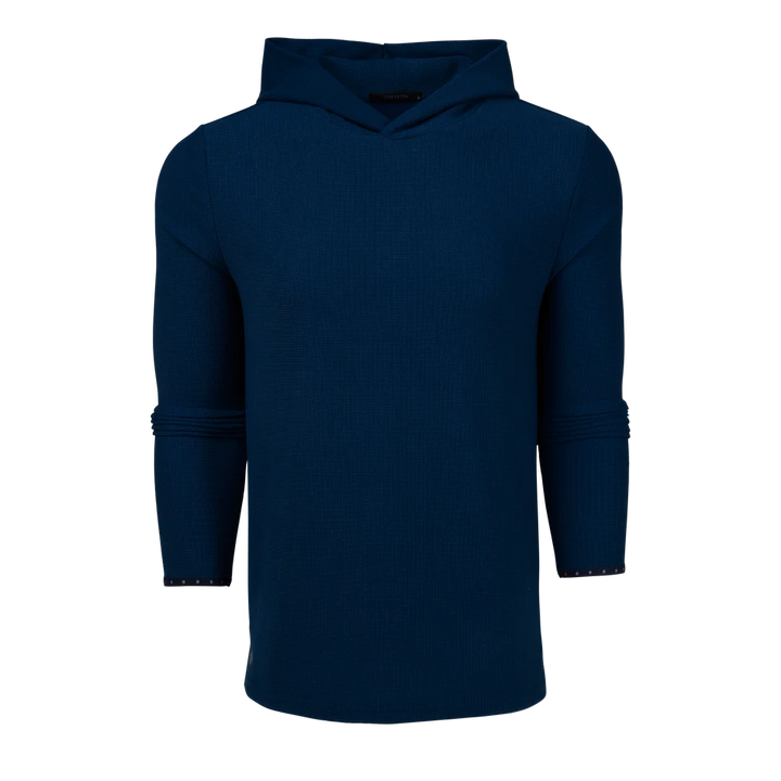 Traverse Waffle Hoodie - Maltese Blue
