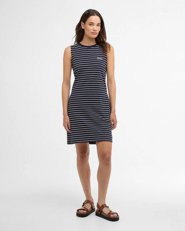 Hartland Mini Dress - Navy/Cloud Stripe