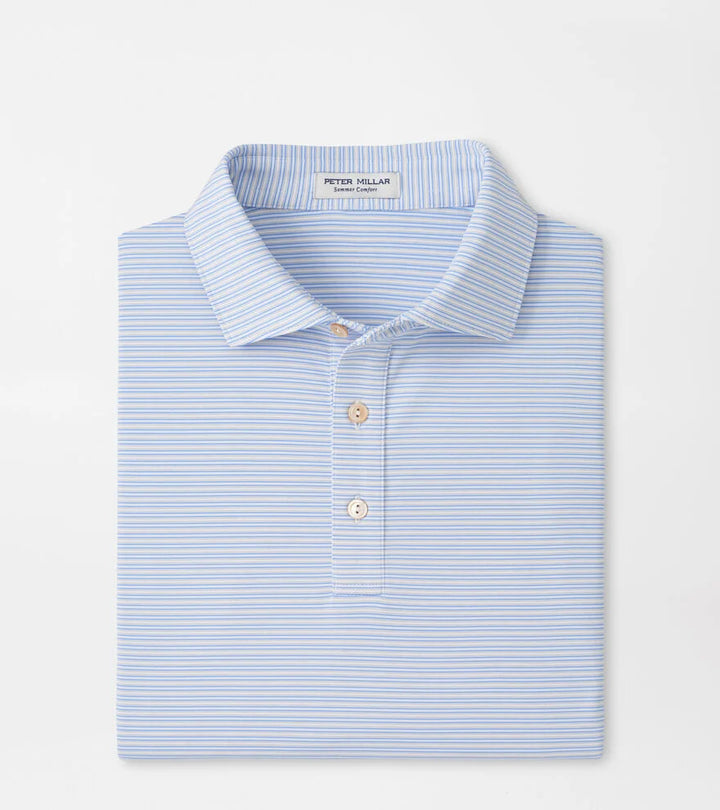 Peter Millar Harrington Polo White/Bluebird
