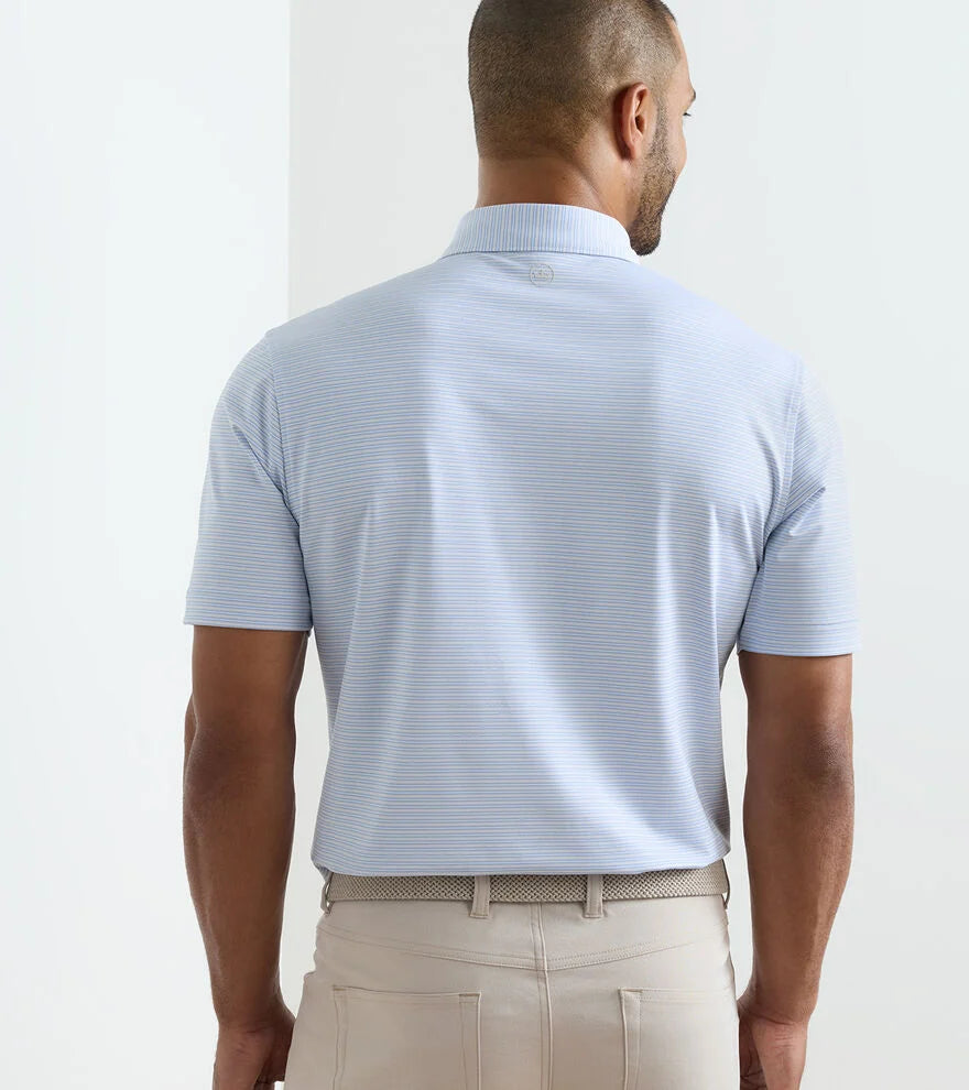 Peter Millar Harrington Polo White/Bluebird