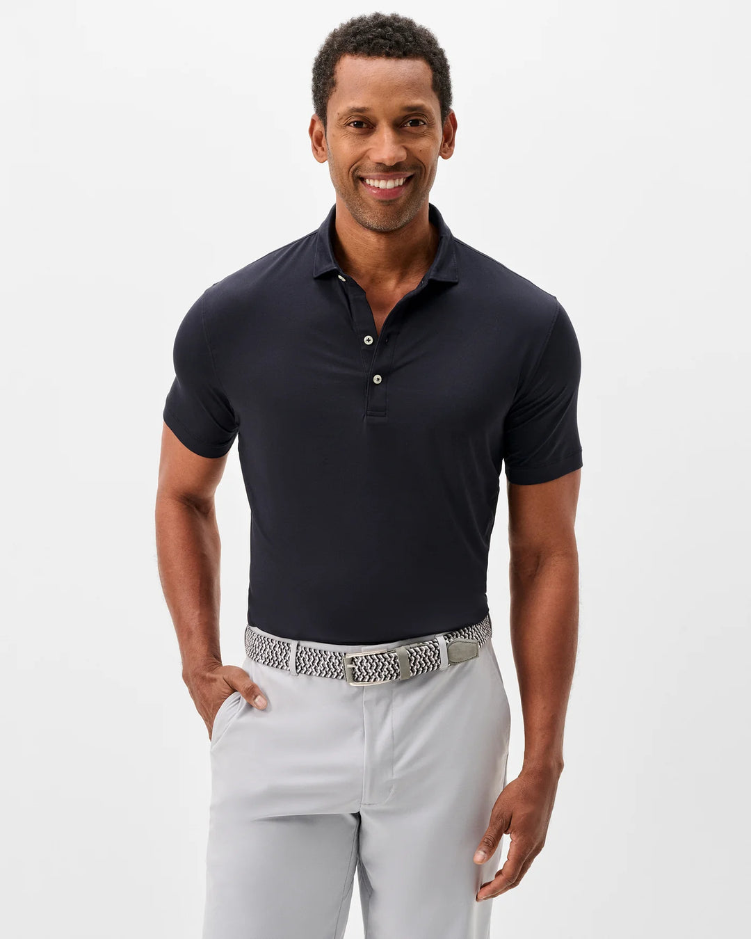 Johnnie-O Huron Polo Black