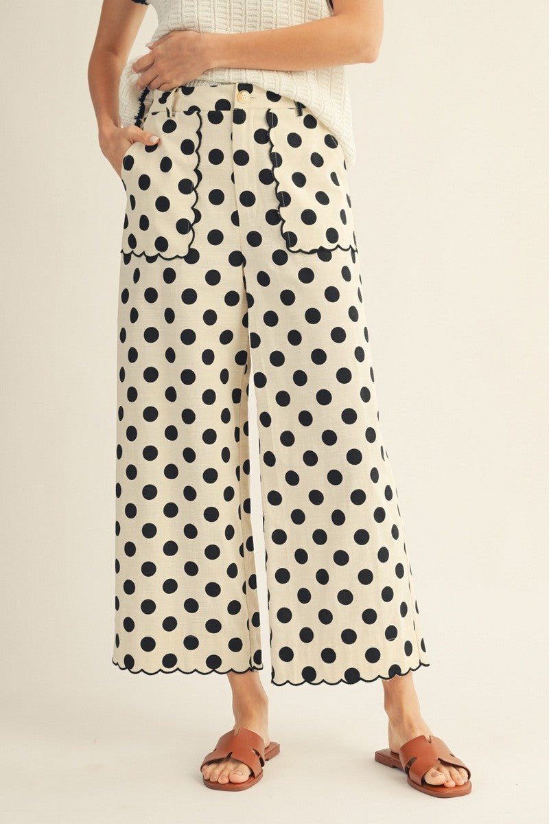 Jillian Polka Dot Wide Leg Pants