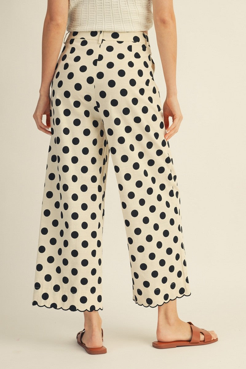 Jillian Polka Dot Wide Leg Pants