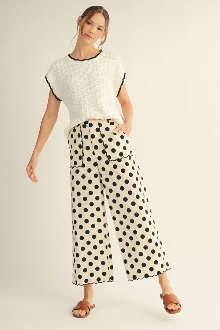 Jillian Polka Dot Wide Leg Pants