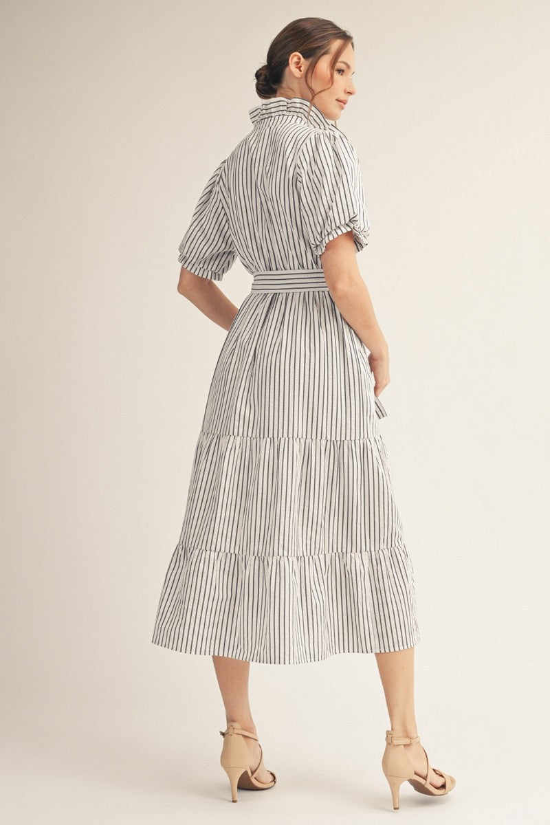 Hallie Striped Midi Dress