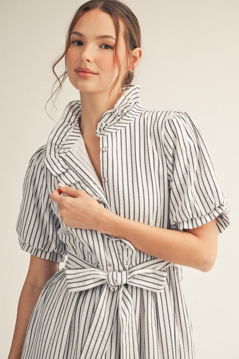 Hallie Striped Midi Dress