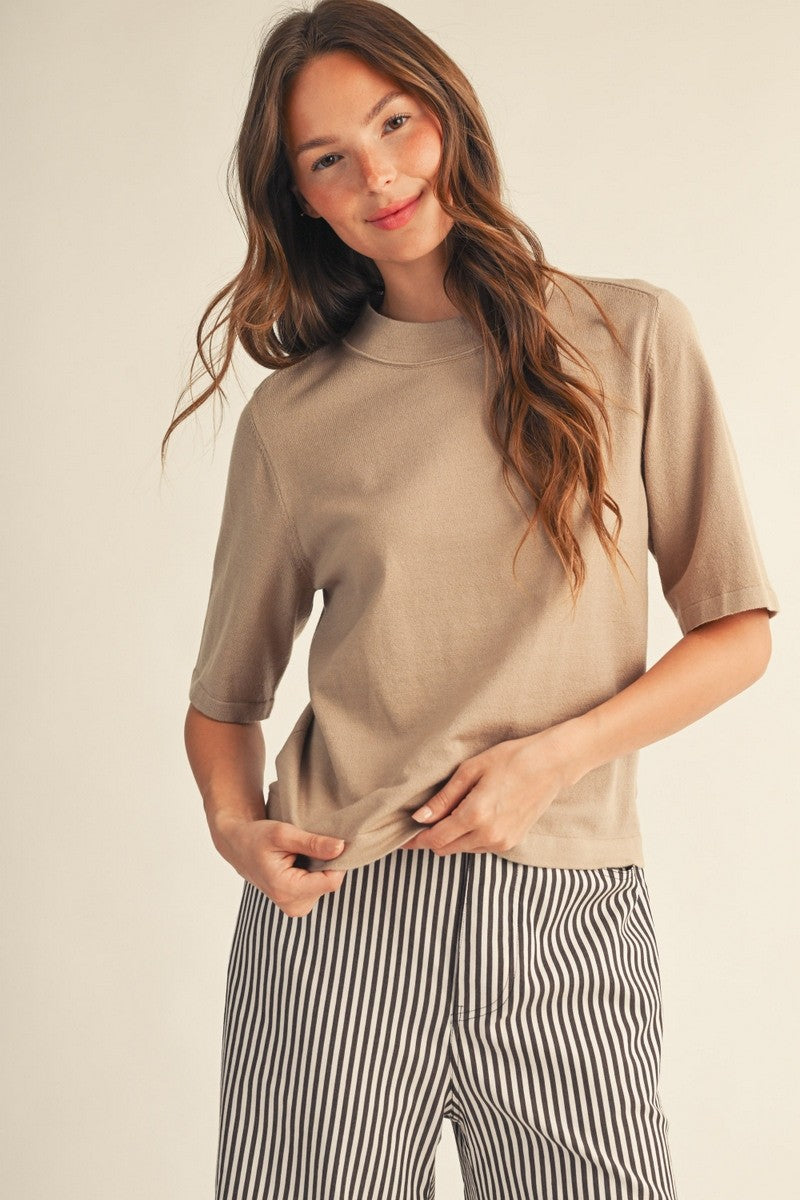 Faith Knit Sweater Taupe