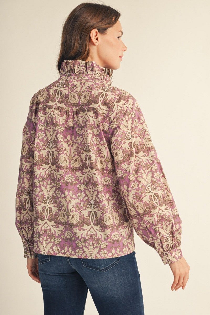 Lavender Mix Floral Top