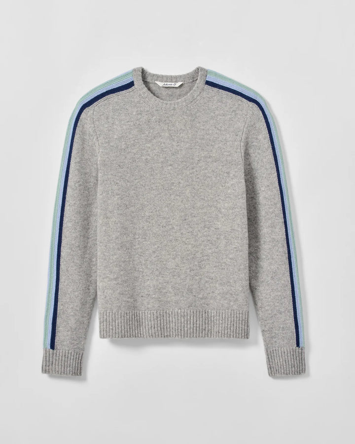 Brielle Cashmere Crewneck Sweater – Light Gray