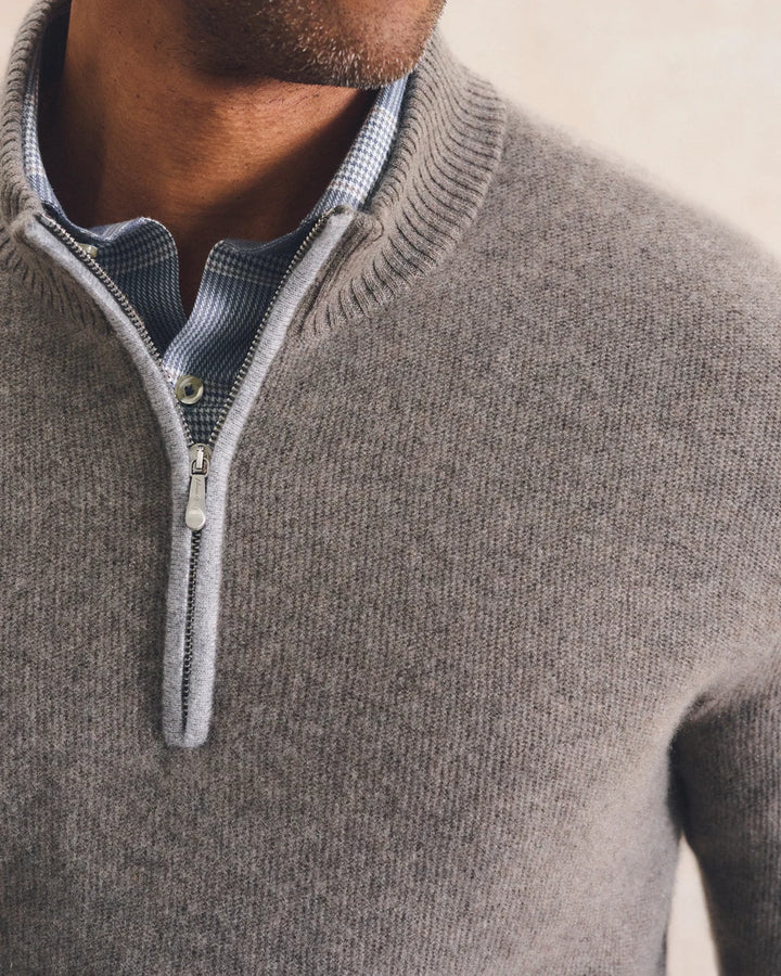 Cashmere 1/4 Zip - Almond