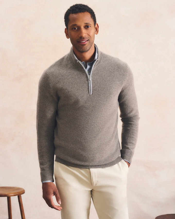Cashmere 1/4 Zip - Almond