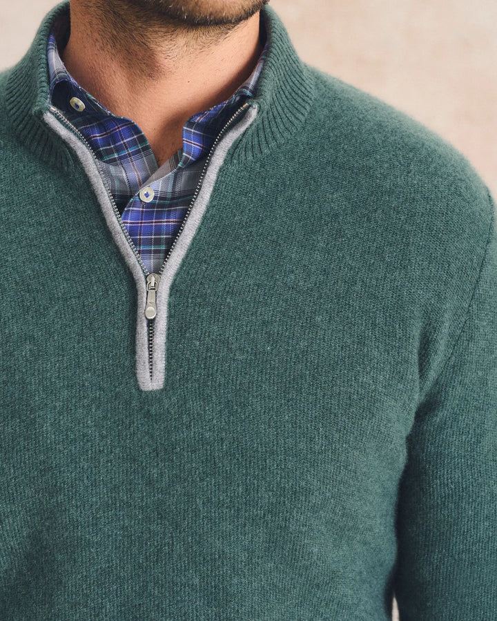 Cashmere 1/4 Zip - Hunter