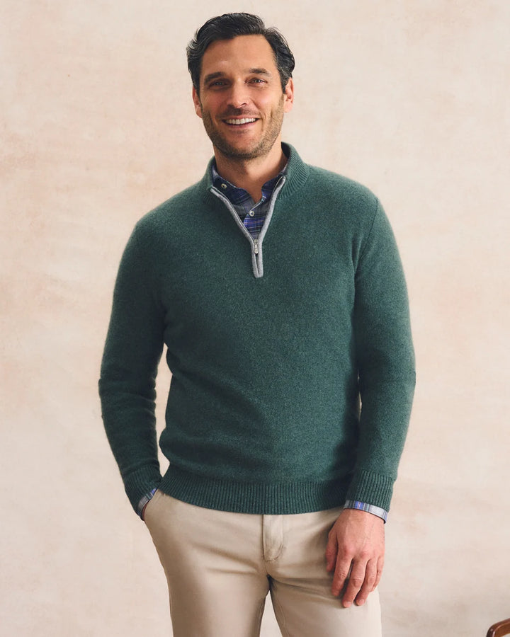 Cashmere 1/4 Zip - Hunter