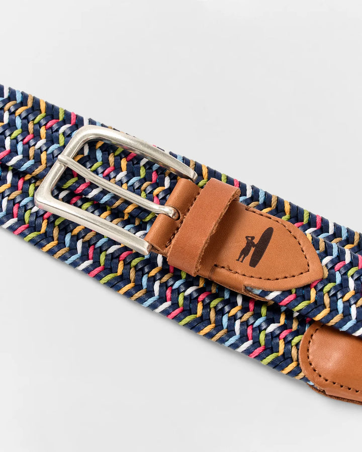 Johnnie-O Combination Stretch Belt Navy