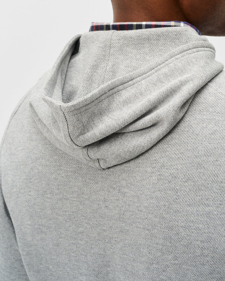 Cotton Blend Hoodie - Light Gray