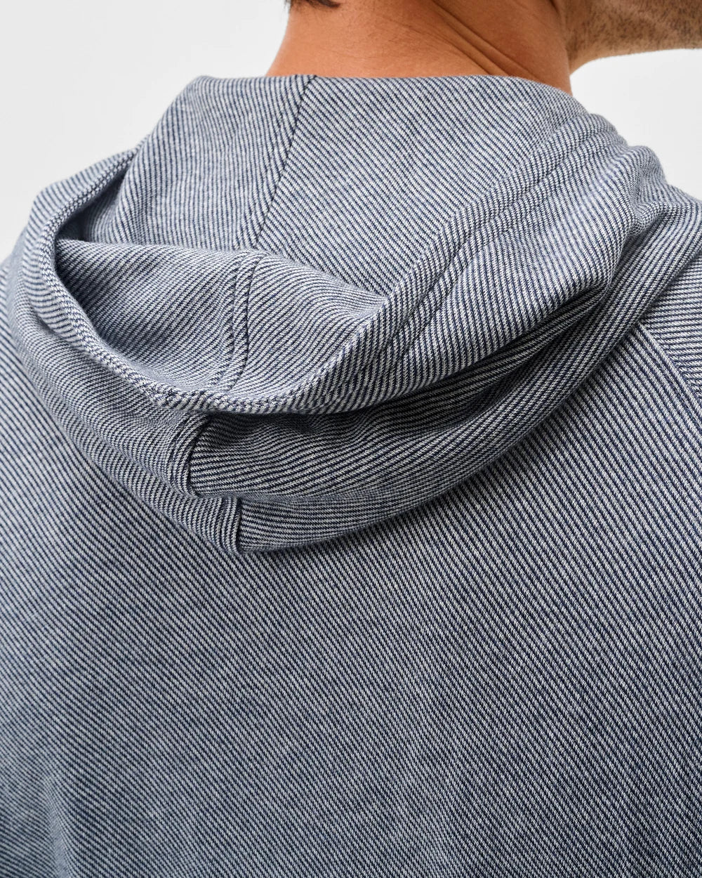 Cotton Blend Hoodie - Navy