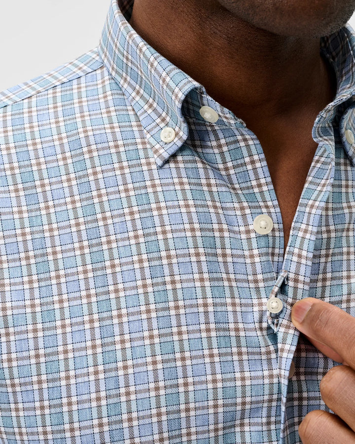 Johnnie-O Everyday Shirt - Brunswick Pane Helios Blue