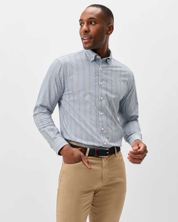 Johnnie-O Everyday Shirt - Brunswick Pane Helios Blue