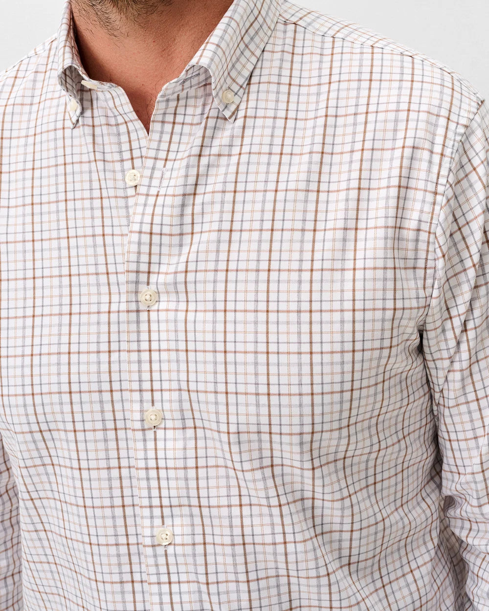 Johnnie-O Everyday Shirt - Sandlewood Pane