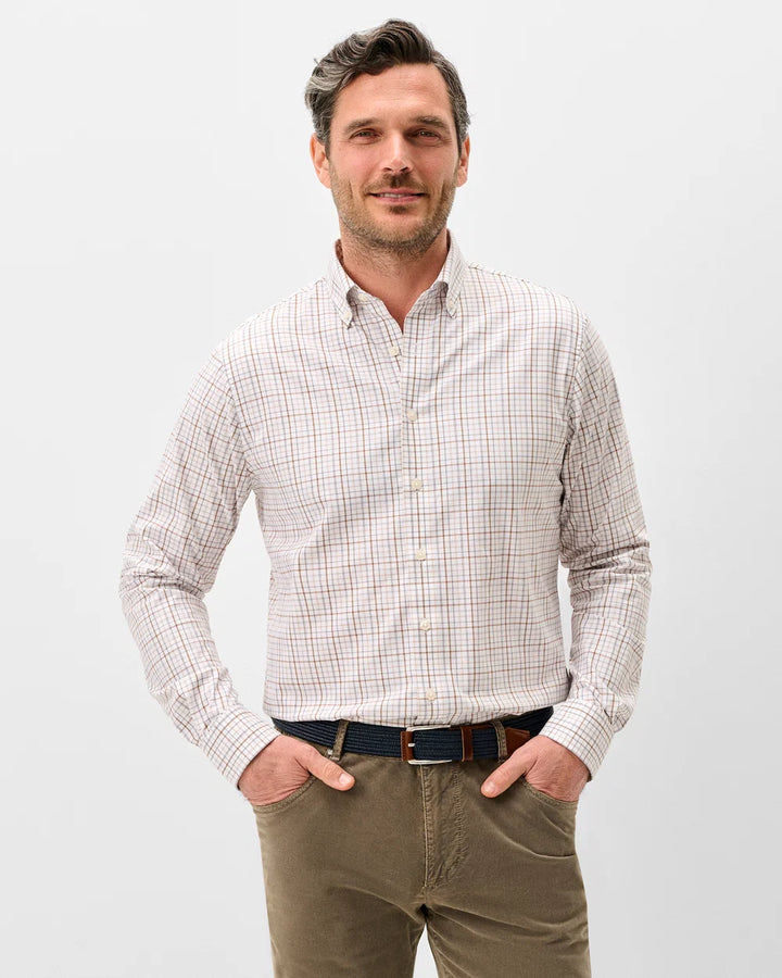 Johnnie-O Everyday Shirt - Sandlewood Pane