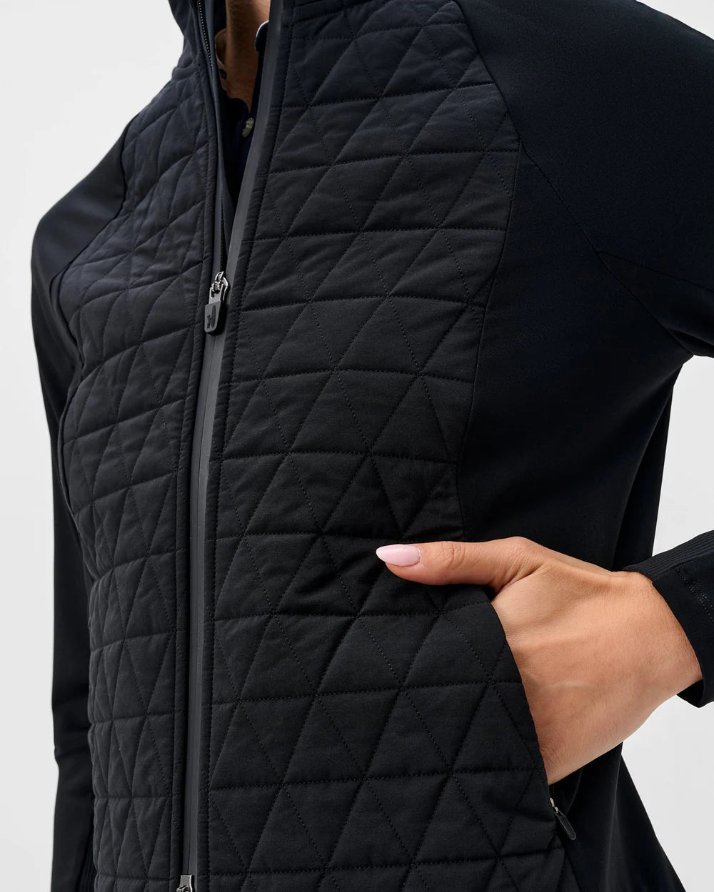 Hannah Mixed Media Jacket Black