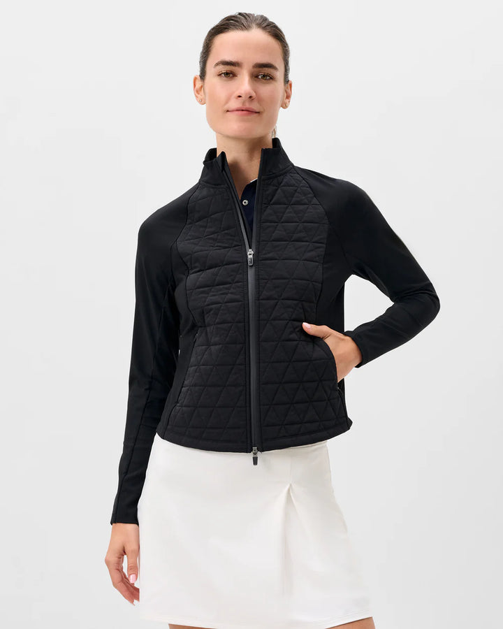 Hannah Mixed Media Jacket Black