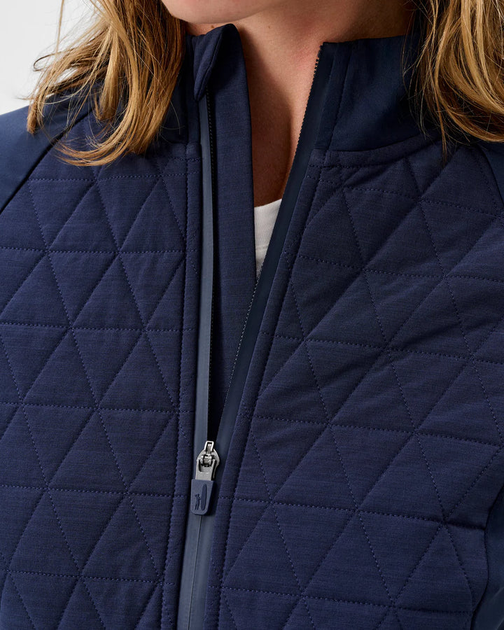 Hannah Mixed Media Jacket Navy