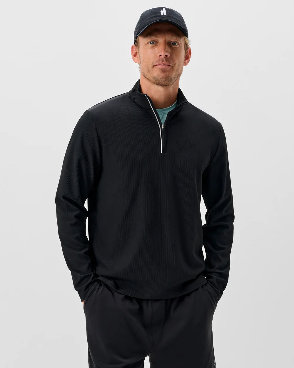 Johnnie-O Hoppin 1/4 Zip - Black