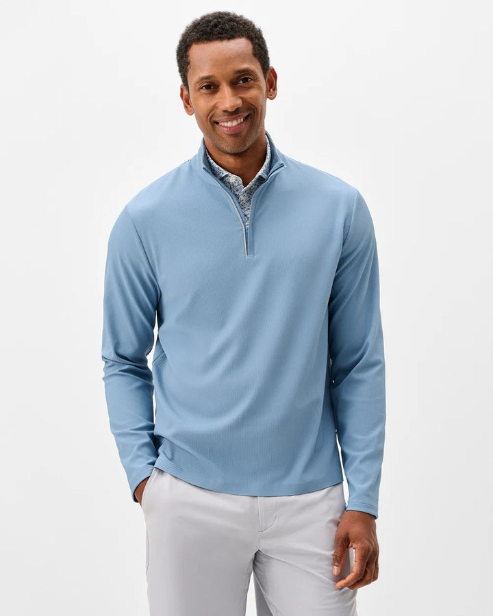 Johnnie-O Hoppin 1/4 Zip - Carbon Fiber