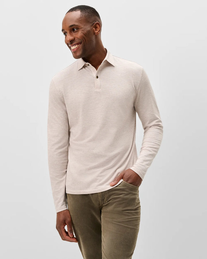 Slub Pique Polo - Light Khaki